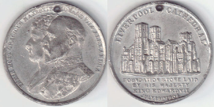 1904 Great Britain Liverpool Cathedral Medallion A003743